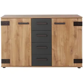 WIMEX Kombikommode 130 x 83 x 41 cm Beige / Grau
