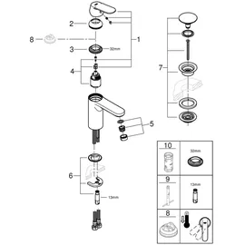 Grohe Eurosmart Cosmopolitan Einhandmischer Chrom