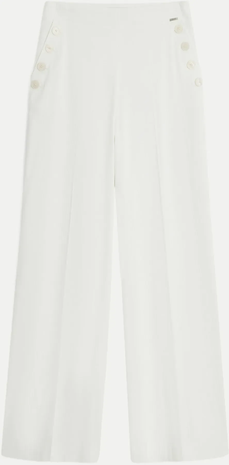 Hose mit weitem Bein Weiß 42