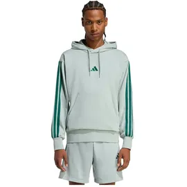 adidas Essentials 3-Streifen Kapuzenpullover Herren Wonder Sage/Collegiate Green S