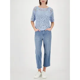 Monari Kurzarmpullover Blau 38