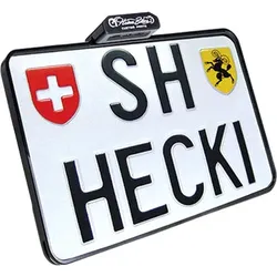Heinz Bikes Slip-Inn, Kennzeichenträger - Schwarz - 180 x 140 mm