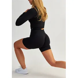beshaped Funktionstights "Power Up", Damen, Gr. S, US-Größen, schwarz, 90% Nylon, 10% Elasthan, unifarben, kurz, Hosen, mit atmungsaktiver Eigenschaft
