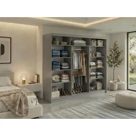 MKS Schiebetürenschrank DIANA 240 x 216 x 61 cm Grau