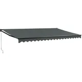 vidaXL Einziehbar Markise 500 x 300 cm anthrazit 3154465