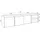 SKRAUT HOME Lowboard 207x50x35 cm Eiche Schwarz Holzwerkstoff