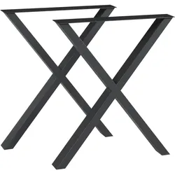 Tischgestell 2er Set Greith 72x59cm Schwarz