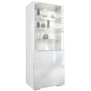 Vladon Standvitrine Granada 50 x 122,5 x 34,5 cm Weiß