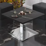 GGM Möbel Bistro Loungetisch Schwarz Marmor 60 x 60 x 41 cm