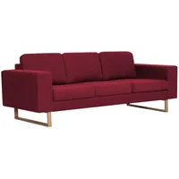 VidaXL 3-Sitzer-Sofa Stoff Weinrot