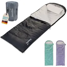 Skandika Rechteckiger Schlafsack Skye – 3 Jahreszeiten, – 220x75cm – Reißverschluss links
