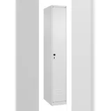 C+P Spind Classic PLUS, 1 Abteil, HxBxT 185x30x50cm, Sicherheitsdrehriegel, Verkehrsweiß von PROREGAL