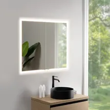 rivea Dia Einbau-Spiegelschrank B: 80 cm mit 2 Türen, mit umlaufender Beleuchtung, für die Schweiz, BR0545MI+BN0477MI,
