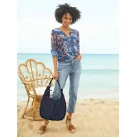 Heine Druckbluse heine marine-ocker-bedruckt