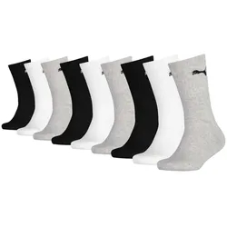 PUMA Kinder Socken, 9er Pack - Sport Crew Sock,Tennissocken, ECOM Mehrfarbig 35-38