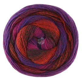Lana Grossa Dochtgarn Farbverlauf Blau/Grün/Rot/Schwarz 200 g 700 m