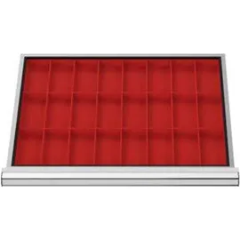 Stier Schubladeneinteilung Kleinteilekästen BLH 100 mm Innenmaß 600x450 mm 24 KTK 75x150 mm