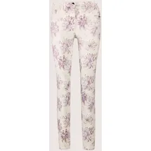 Madeleine Chinos Schlanke Hose mit Unikat-Print Wollweiß 40