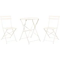 Beliani Bistro Set 3-tlg. Cremeweiß
