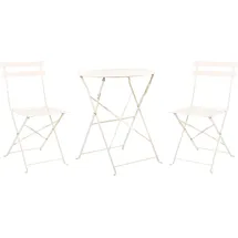 Beliani Bistro Set 3-tlg. Cremeweiß