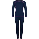 TROLLKIDS Merino Funktionsunterwäsche-set - Navy / Magenta - 98 cm