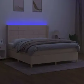 vidaXL Boxspringbett 180 x 200 cm Beige