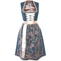 Alpenmärchen Dirndl Dirndl Zoe in blau und rosa - ALM914 40