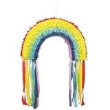 Boland 44729 - Pinata Regenbogen, Größe 23 x 35 cm, mehrfarbig, Geburtstag, Dekoration, Geschenke, Süßigkeiten, Party, Christopher Street Day