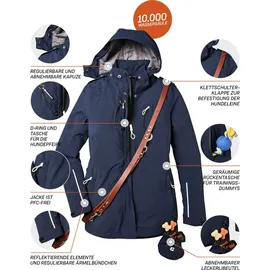 KILLTEC Damen Funktionsjacke für Hundebesitzer mit abzippbarer Kapuze KOS 151 WMN JCKT, dunkelnavy, 38, 38416-000