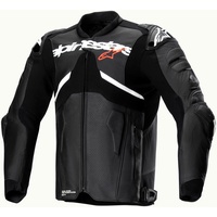 Alpinestars Atem V5 Lederjacke, - Schwarz/Weiß / 58