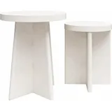 dorel home Liam | Beistelltisch-Set mit 2 in cremefarbenem Gips-Look