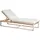 Beliani Sonnenliege 2er Set 200 x 65 x 85 cm Braun/Weiß
