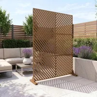 casa.pro Trennwand Kekan verzinkter Stahl 180x120 cm Braun [casa.pro]