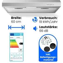 Bomann DU 7613 Unterbauhaube 60 cm Silber