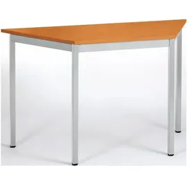 Sodematub Mehrzwecktisch kirschbaum, alu Trapezform, Vierkantrohr alu, 60,0/120,0 x 60,0 x 74,0 cm