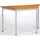 Sodematub Mehrzwecktisch kirschbaum, alu Trapezform, Vierkantrohr alu, 60,0/120,0 x 60,0 x 74,0 cm