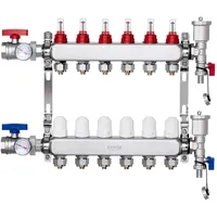 Vevor 6 Heizkreise Heizkreisverteiler Fußbodenheizung,