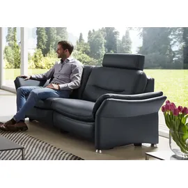 Hukla Couch Leder 3-Sitzer Blau