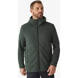 Fleecejacke 500 Kapuze warm grün M