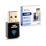 WiFi NationWLAN-Dongle Mini 802.11ac AC600 USB WLAN-Adapter, Chipsatz: Realtek RTL8811AU, Dual Band 2,4 GHz oder 5 GHz, Windows, MacOS und Linux unterstützt