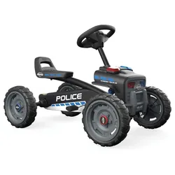 BERG Buzzy Polizei/Police Pedal-Gokart S, inkl. Soundbox und Cap
