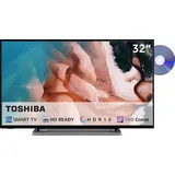 Toshiba Fernseher 32 Zoll Smart TV mit integriertem DVD-Player (HD-Ready, HDR, Triple-Tuner) 32WD3C63DA/2 - Schwarz