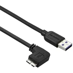 StarTech.com 50cm Slim Micro USB 3.0 Kabel linksgewinkelt - USB 3.1 Gen 1 (5 Gbi