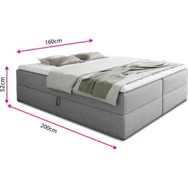 Sofnet Boxspringbett 160 x 200 cm H3 Beige