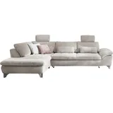 die planbar Ecksofa Cord 3-Sitzer Beige