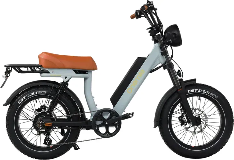Onemile Scrambler V Elektrisches Fatbike, 850 W, 75 Nm, 20 x 4 Zoll CST, 19,2 Ah, Grau