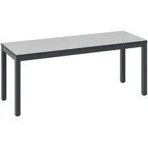 C+P Sitzbank Basic Plus, H420xB1000xT350mm, Gestell Schwarzgrau / Dekor Silbergrau (8060-000)
