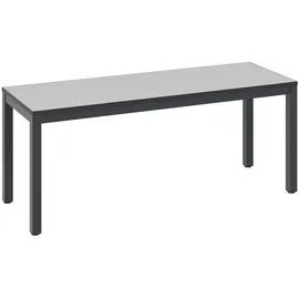 C+P Sitzbank Basic Plus, H420xB1000xT350mm, Gestell Schwarzgrau / Dekor Silbergrau (8060-000)
