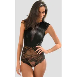 Body LASCANA, Damen, Gr. 38, N-Gr, schwarz, Spitze, Obermaterial: 90% Polyamid, 10% Elasthan, sexy, Bodies, aus transparenter Spitze und Netzeinsätzen, sexy Dessous