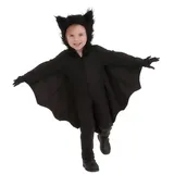 JOFONY Fledermaus Kostüm Kinder,Fledermauskostüm Vampir Kinder,Fledermausflügel Vampir,Fledermaus umhang Outfit Kinderkostüm für Halloween Karneval Kostümpartys(S)